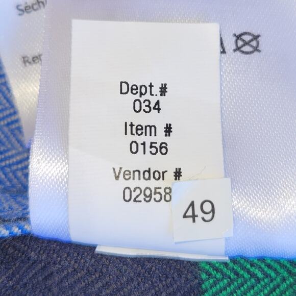 NWT Eddie Bauer Plaid Flannel Shirt Classic Fit Blue Multi Men Size XXL Casual - Picture 9 of 10